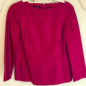 Dana Buchman 100% Silk Top - fuchsia